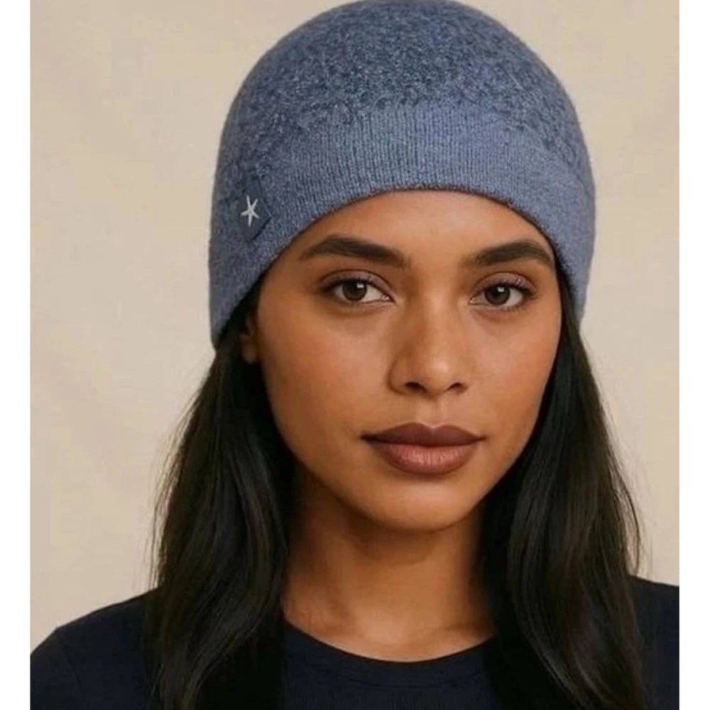 NEW Barefoot Dreams Women's CozyChic Lite Confetti Beanie Deep Sea Blue‎ Indigo